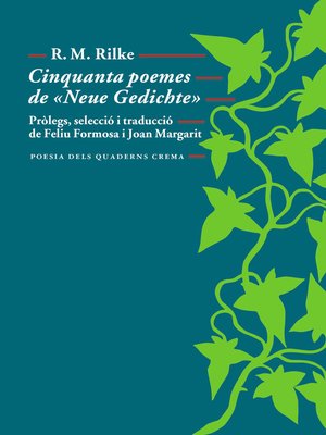 cover image of Cinquanta poemes de "Neue Gedichte"